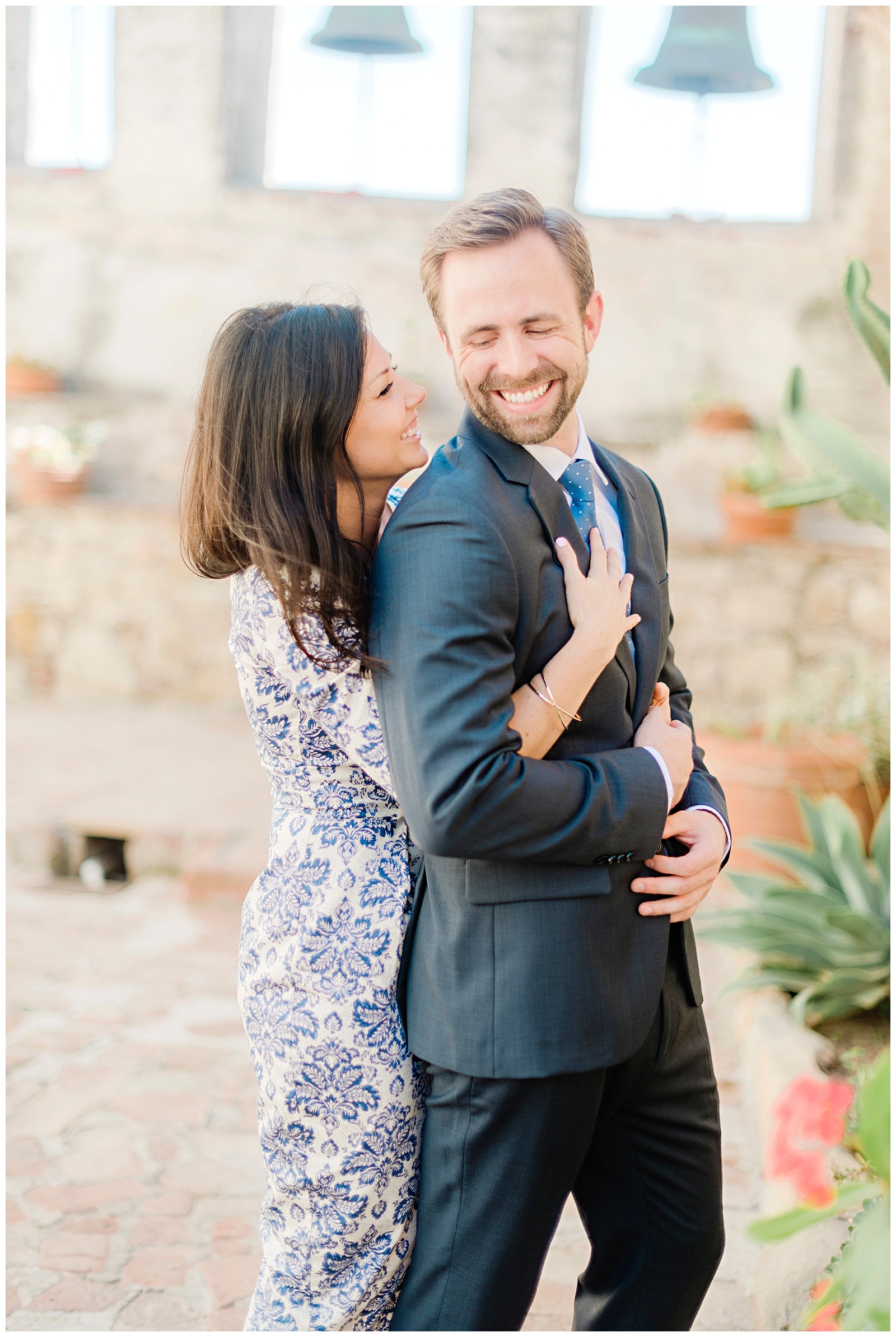 San Juan Capistrano Mission Engagement Session. Photography by Mollie Jane Photography.  To see more go to ww.molliejanephotography.com.