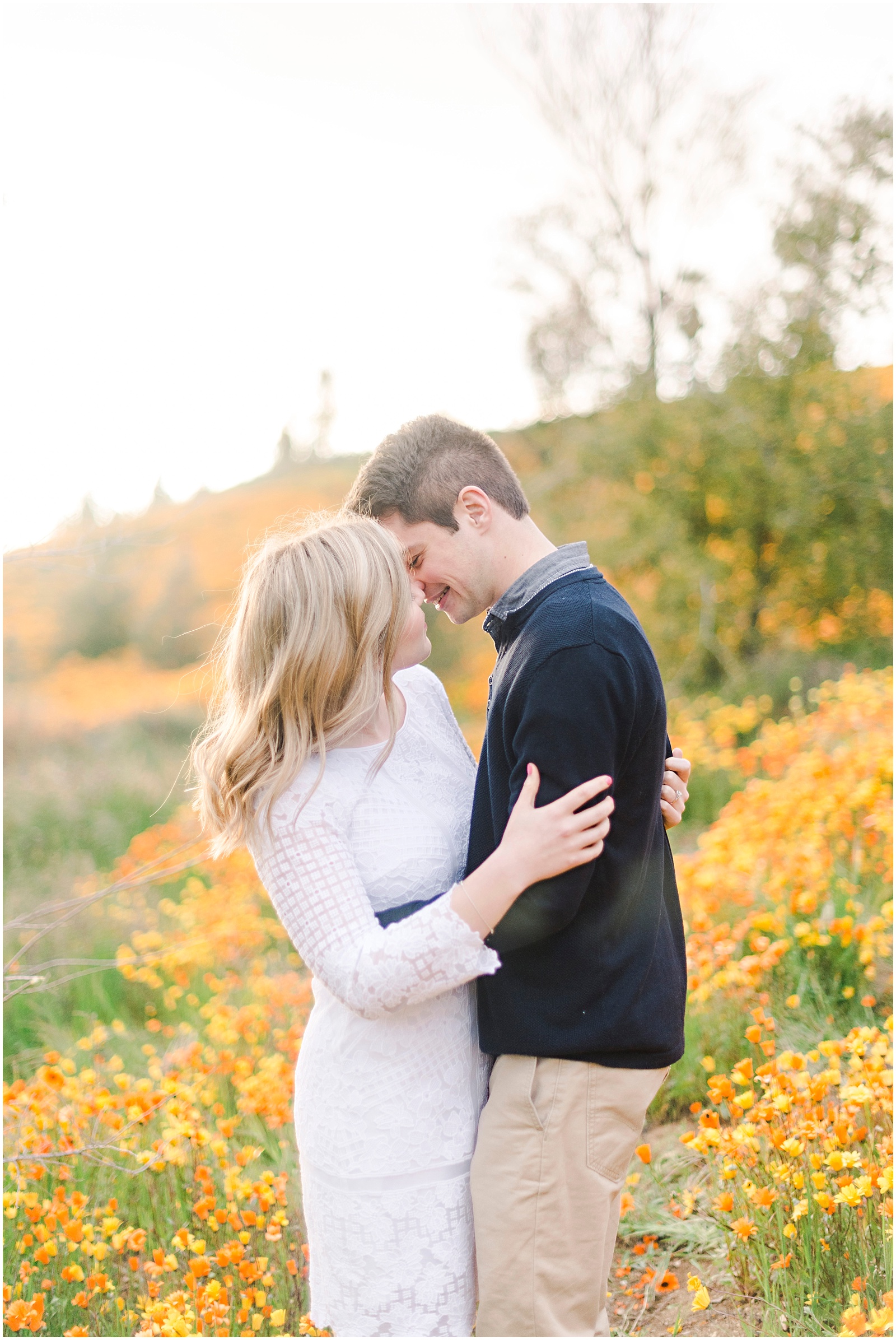Yucaipa Superbloom Engagement Session by Mollie Jane Photography.  To see more go to www.molliejanephotography.com