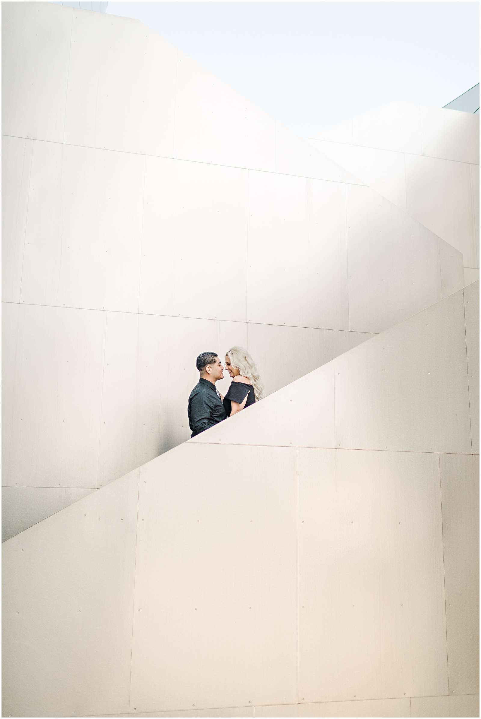 Disney Concert Hall Engagement Session by Mollie Jane Photography.  To see more go to www.molliejanephotography.com
