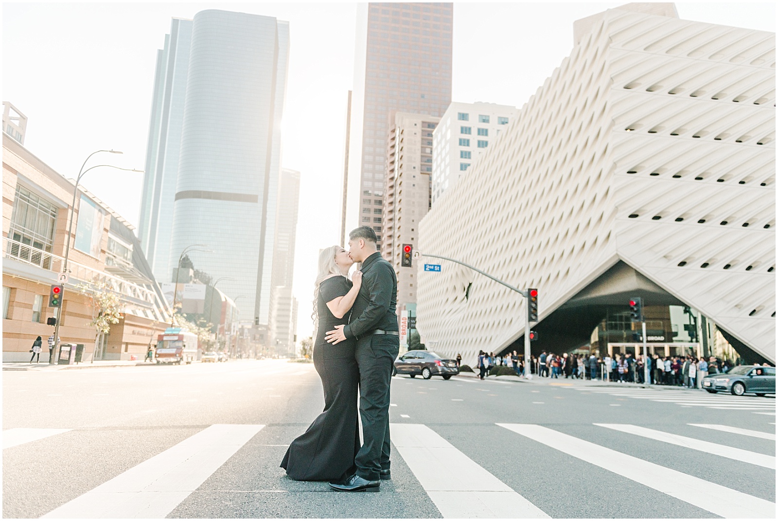 Disney Concert Hall Engagement Session by Mollie Jane Photography.  To see more go to www.molliejanephotography.com