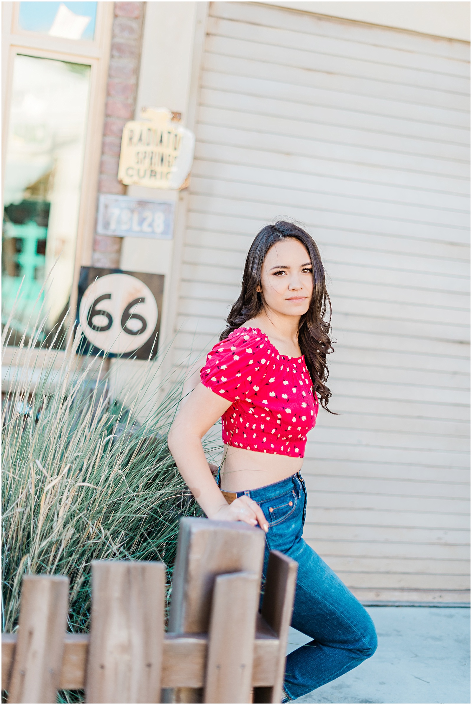 Disneyland Cars Land Senior Session. Images by Mollie Jane Photography. To see more go to www.molliejanephotography.com.
