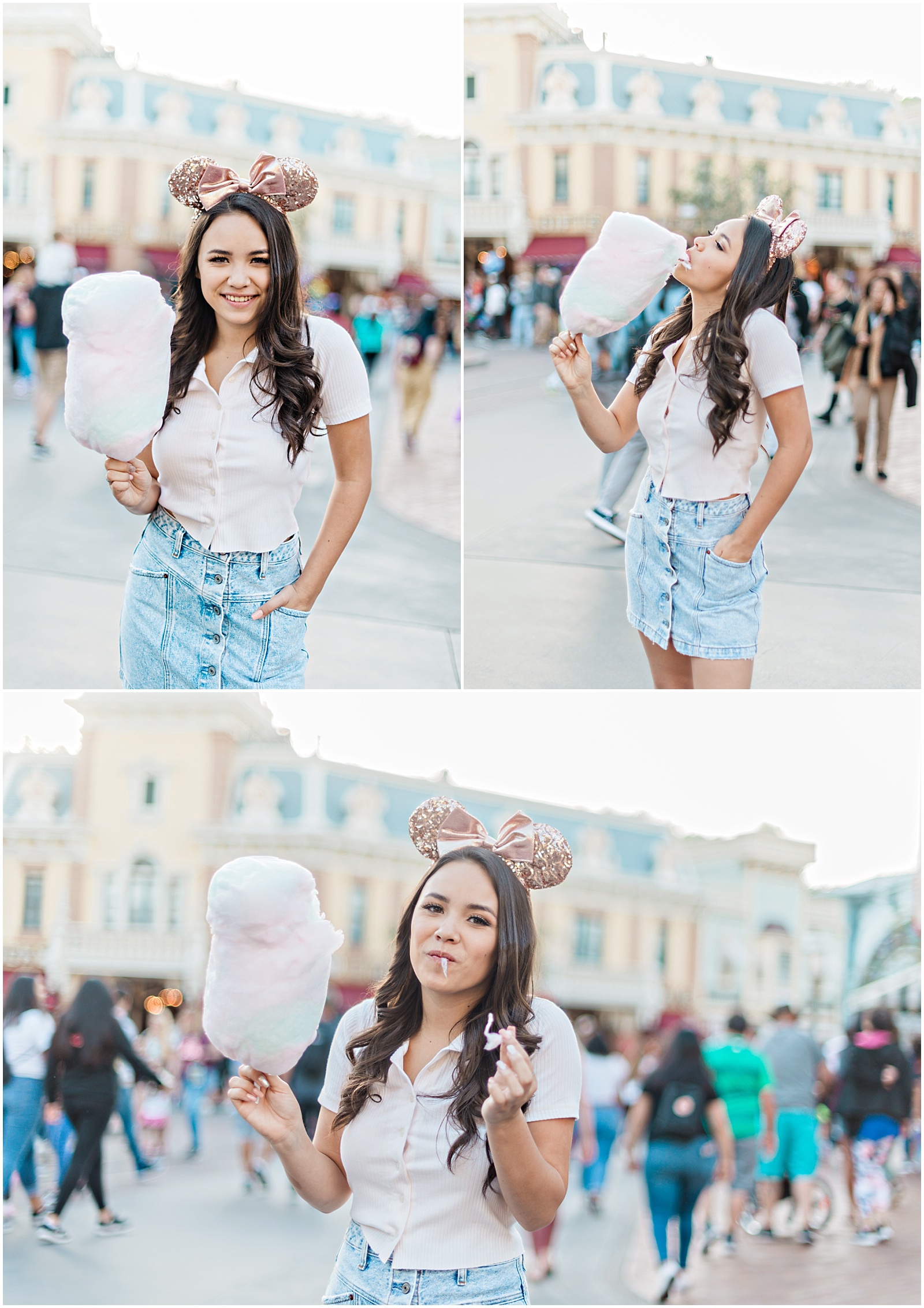 Disneyland Main Street Senior Session.  Images by Mollie Jane Photography. To see more go to www.molliejanephotography.com.