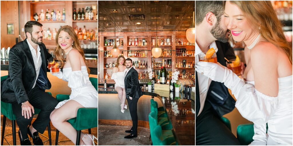 Engagement session in a Jacksonville bar