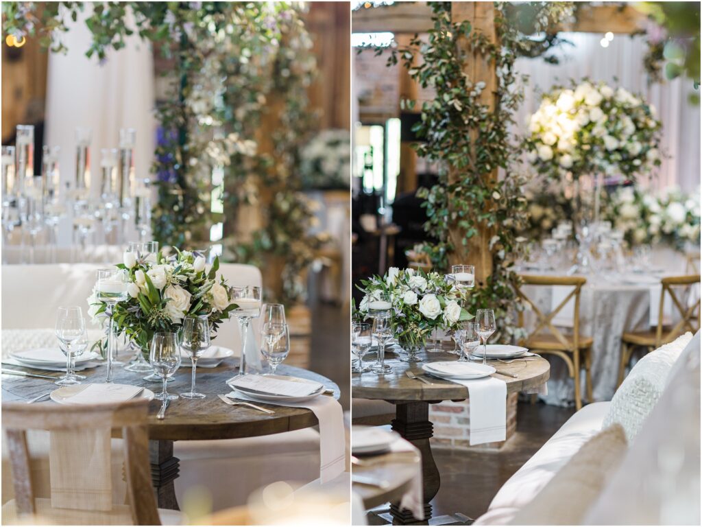 Jacksonville barn wedding reception details