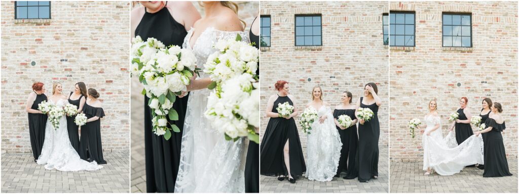 Bridesmaids pictures at a Jacksonville barn wedding