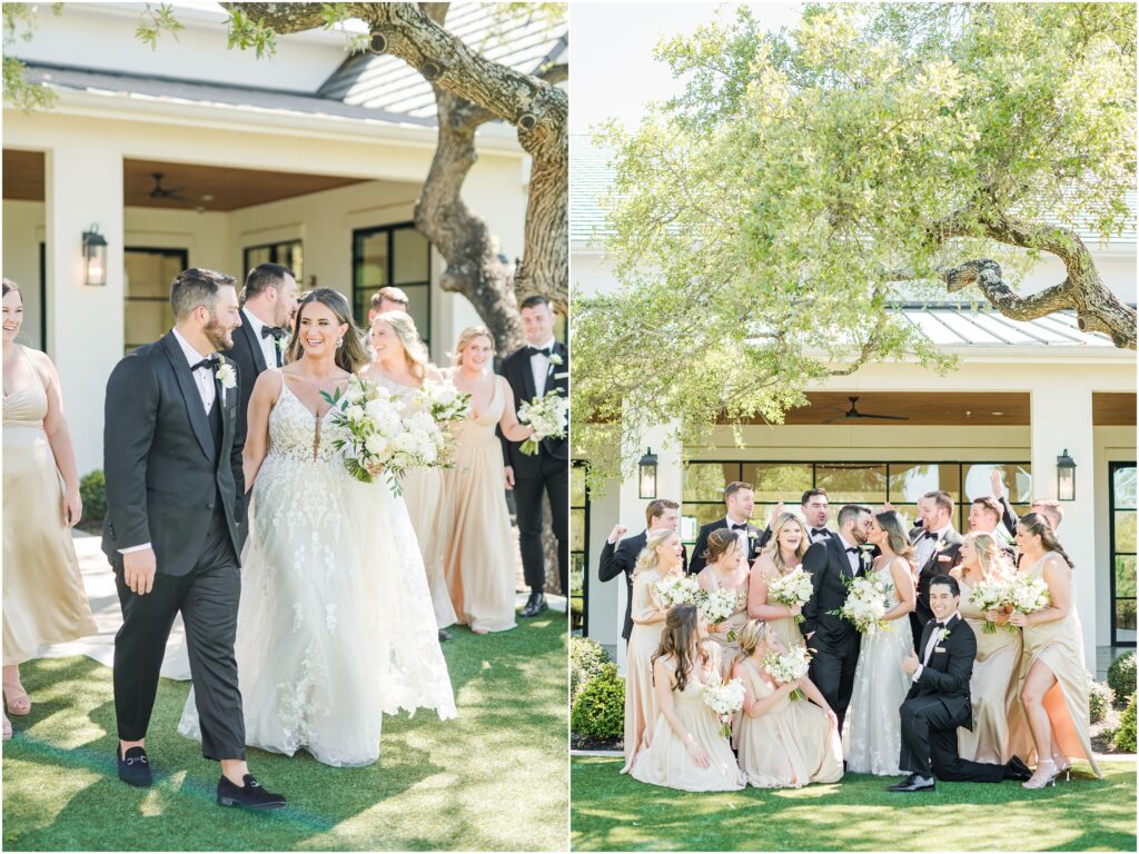Wedding party celebrating at your St. Augustine wedding