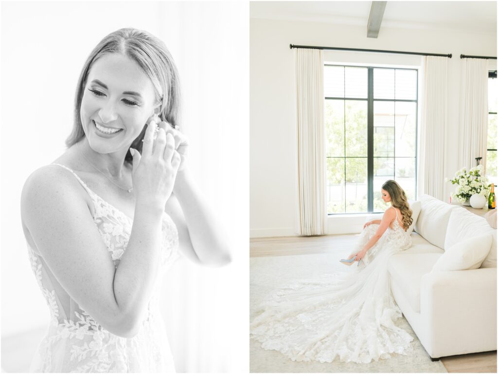 Bride getting ready for her St. Augustine wedding