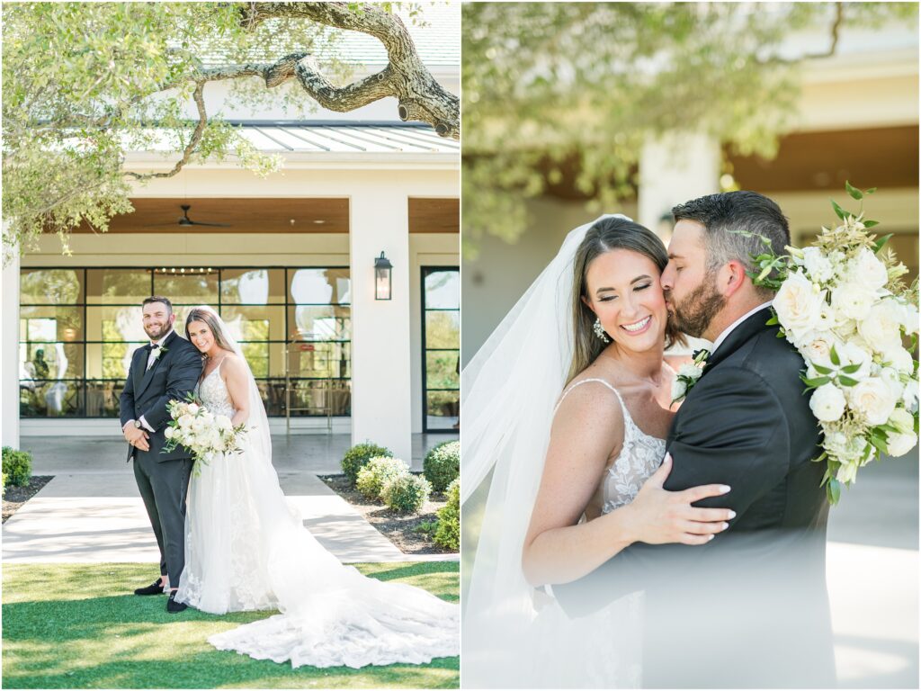 Jacksonville bride and groom under a beautiful tree