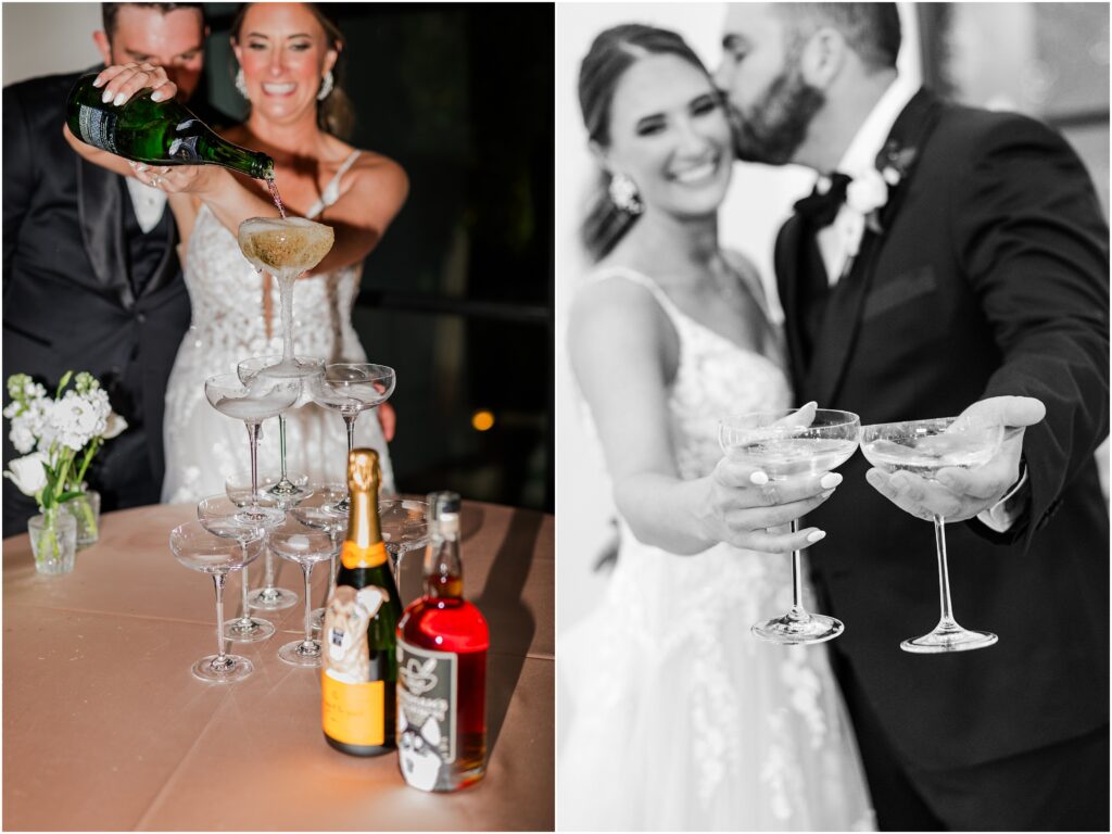 Jacksonville reception champagne tower