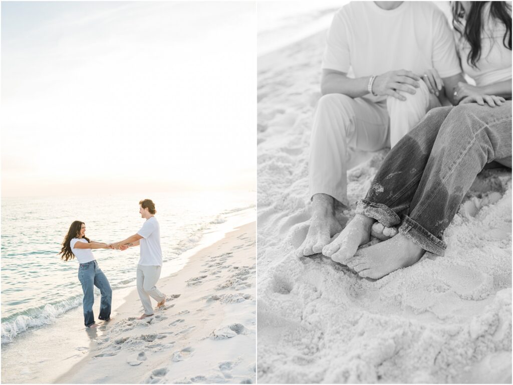 Pensacola engagement photos on the beach