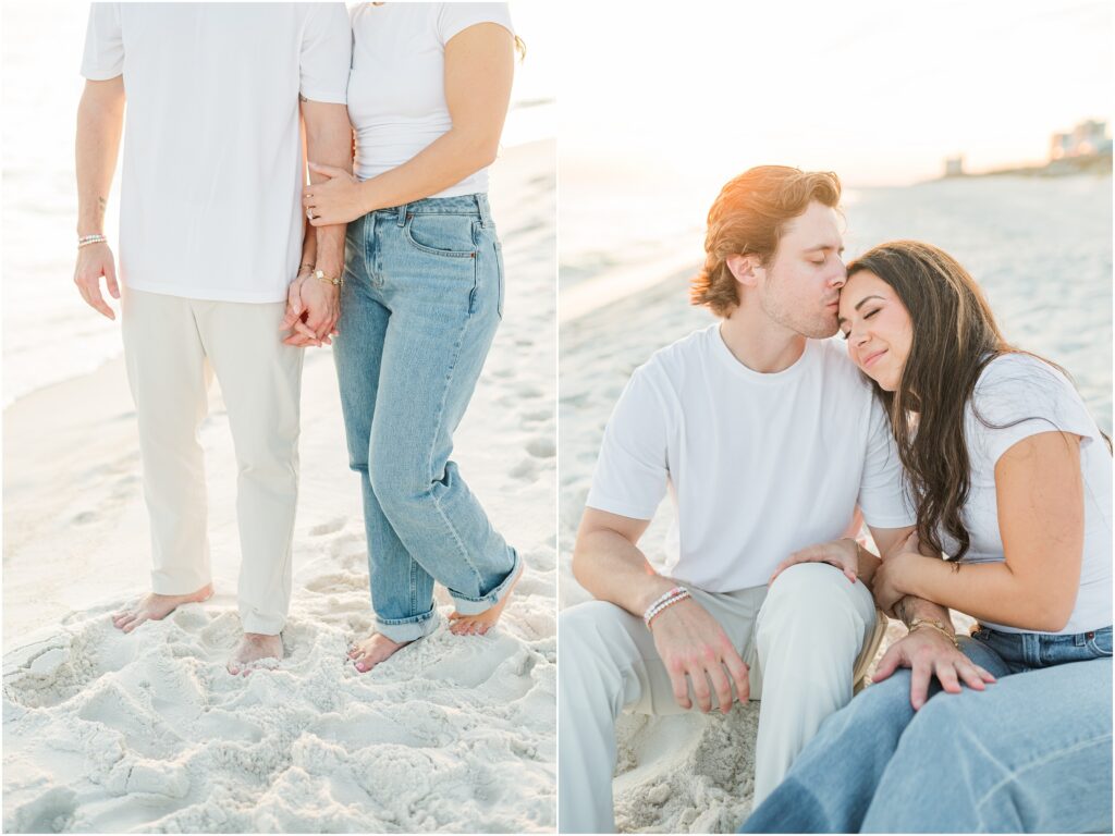 Pensacola engagement pictures on the beach