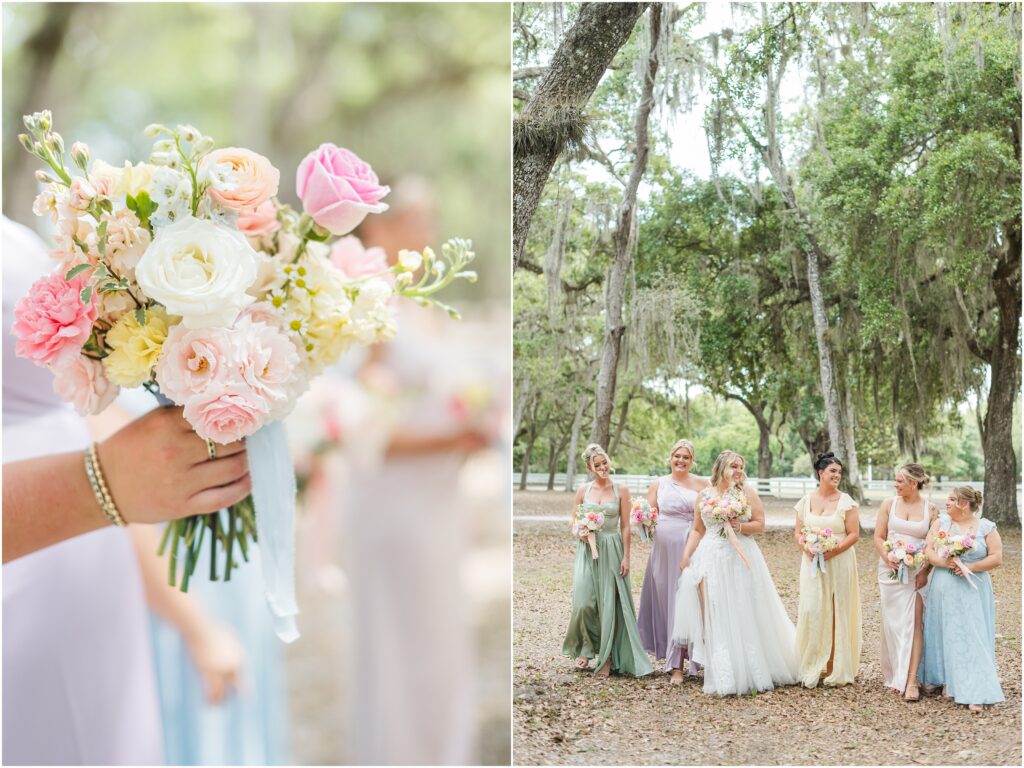 Florida bridesmaids photos at Chandler Oaks Wedding Venue