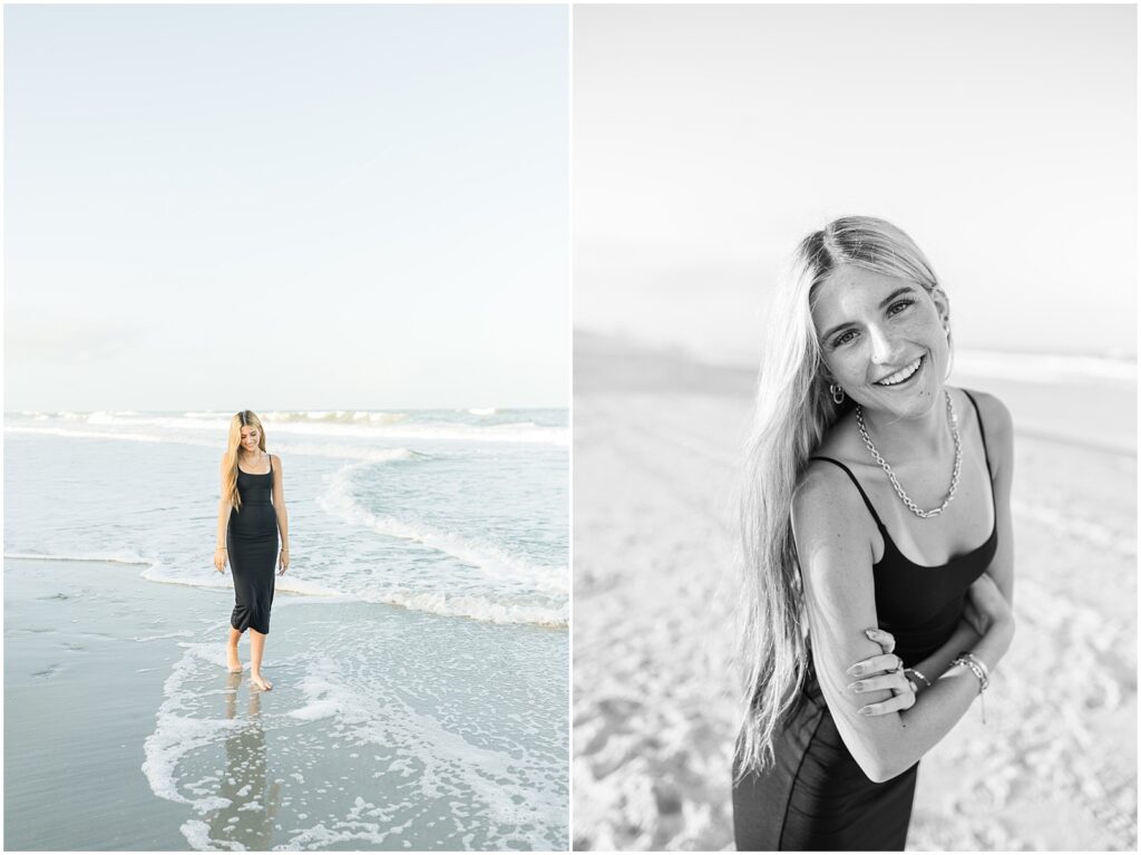Senior photos on the beach in Ponte Vedra