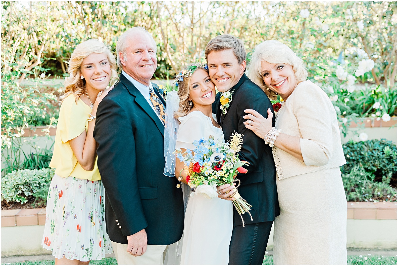 Family Portraits at San Diego Temple Wedding