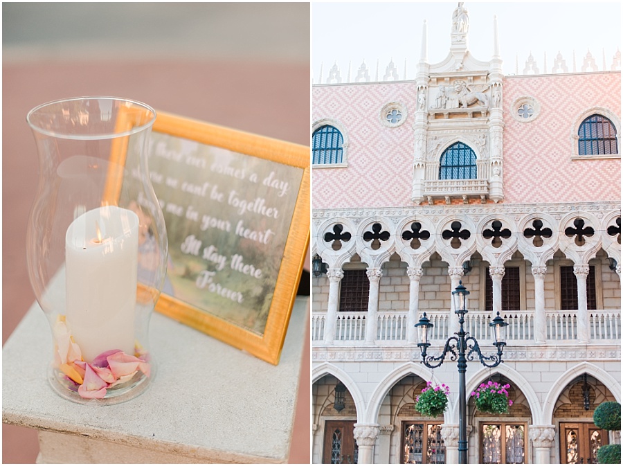 Romantic Disney World Wedding in Epcot at the Italy Pavilion
