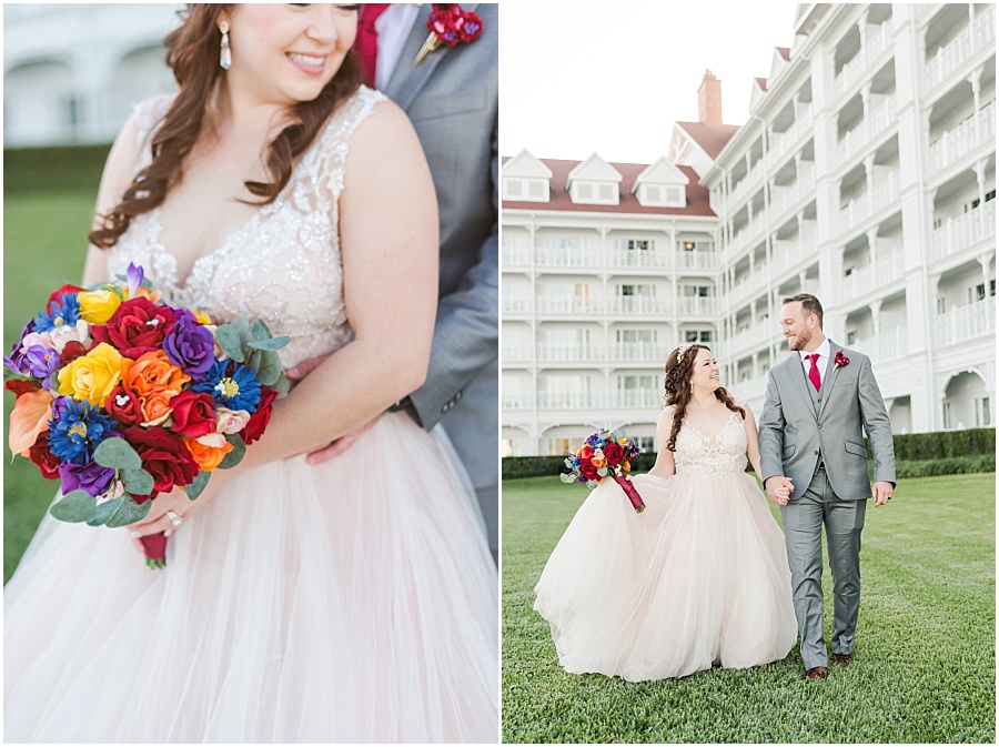 Wedding Day pictures at the Grand Floridian at Disney World