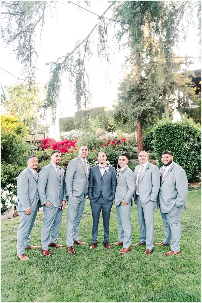 Groomsmen pictures at Altadena Country Club