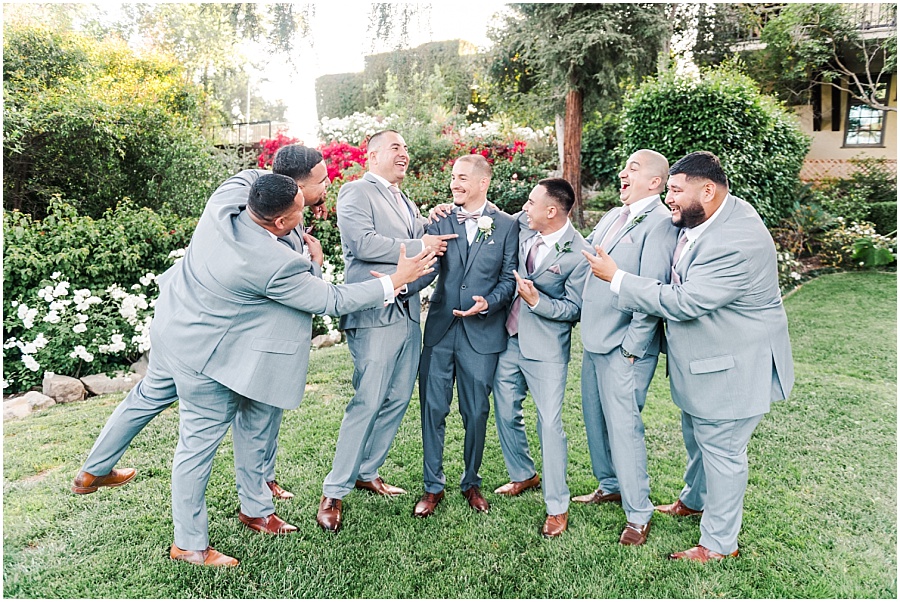 Groomsmen pictures at Altadena Country Club