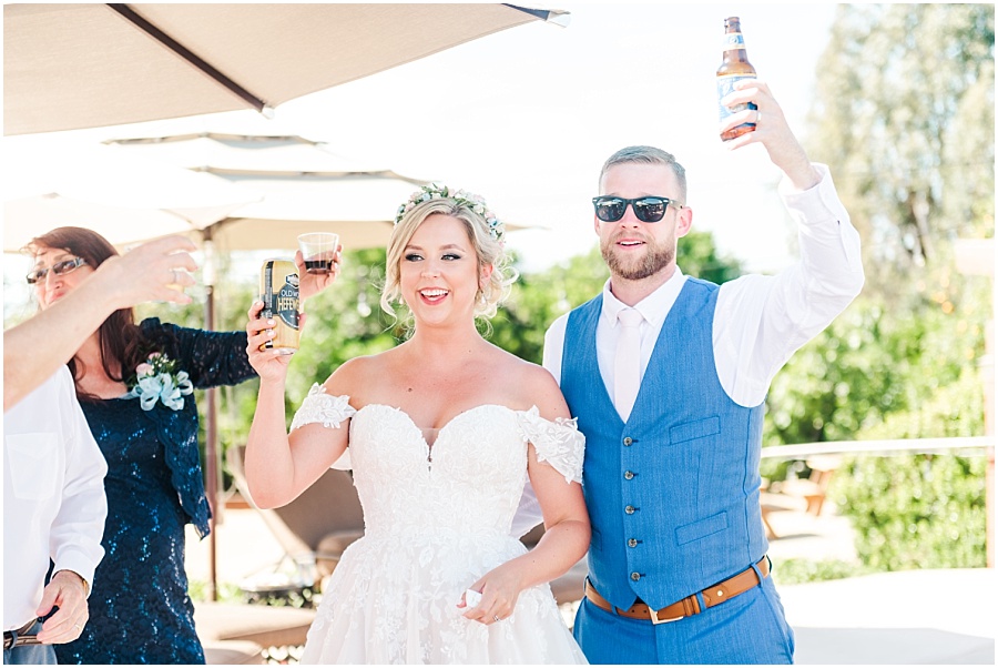 Escondido Airbnb Wedding Reception, wedding toasts
