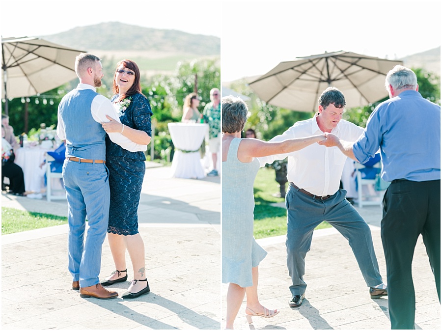 Escondido Airbnb Wedding Reception, first dances