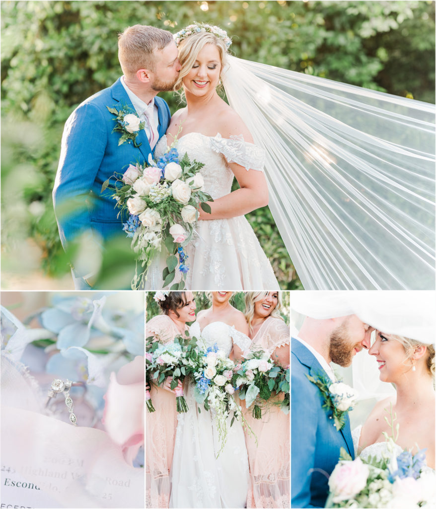 Escondido Wedding with a pink and blue color scheme.