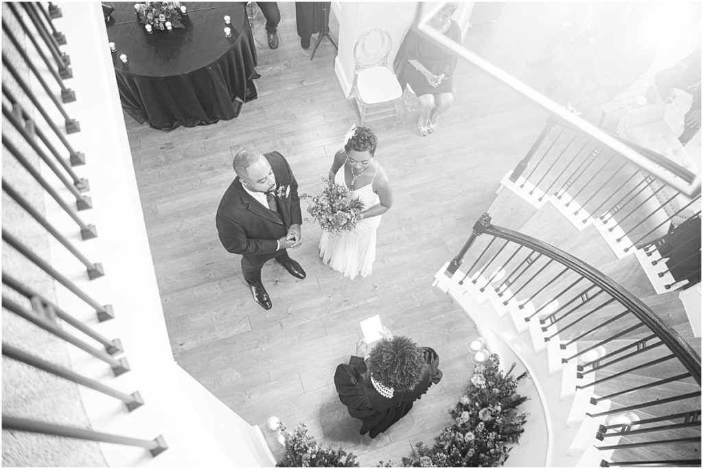 Bridgeland home micro wedding ceremony in Cypress, Texas