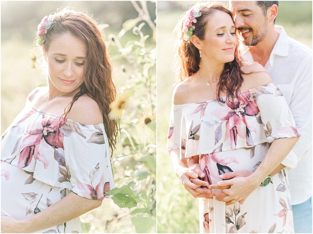 Maternity Session in Houston with Sunflowers