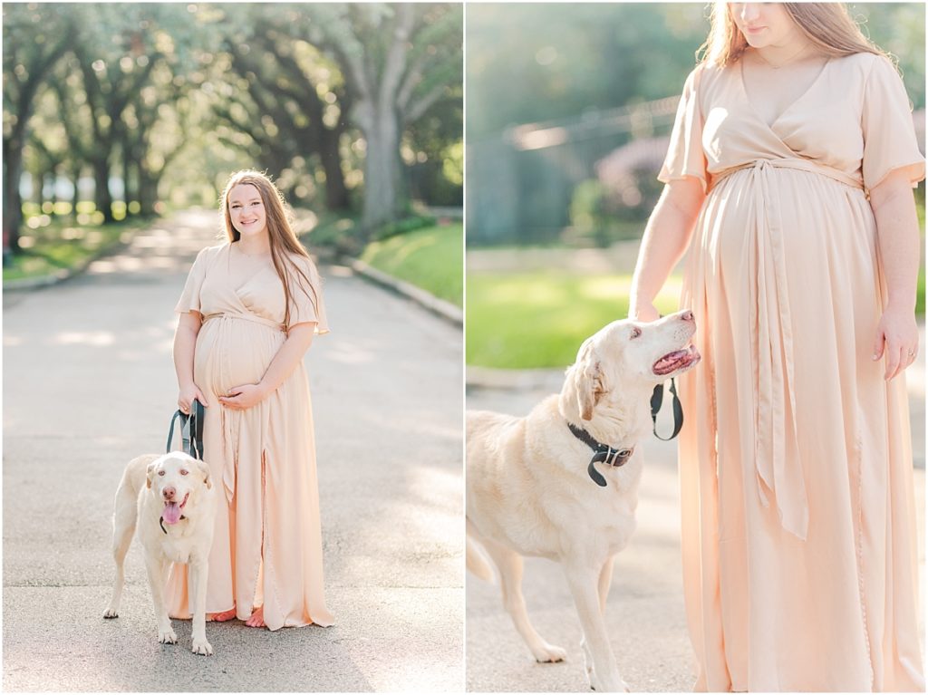 Maternity session with a dog