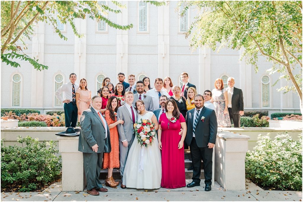 Houston Temple Wedding Family Pictures