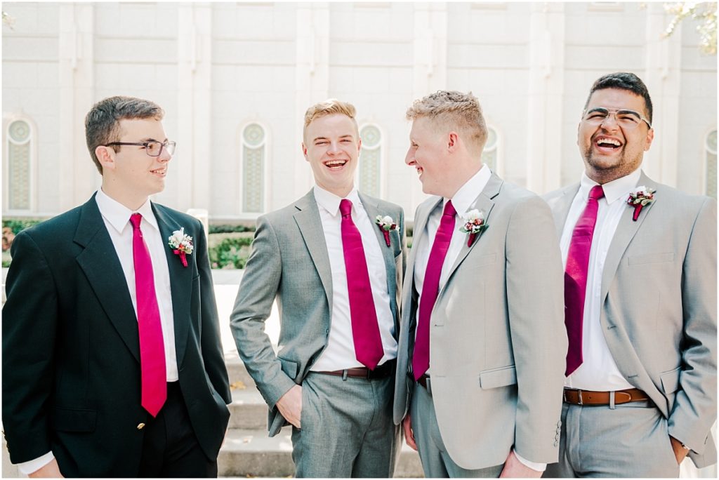 Houston Temple Wedding bridal party pictures