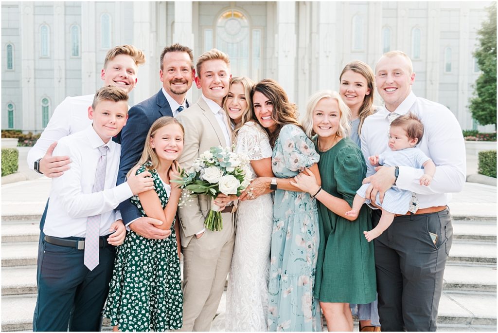 Houston Temple Wedding Family Photos