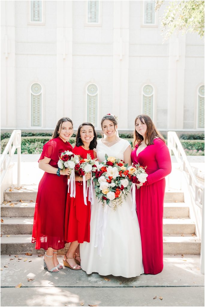 Houston Temple Bridal Party Pictures