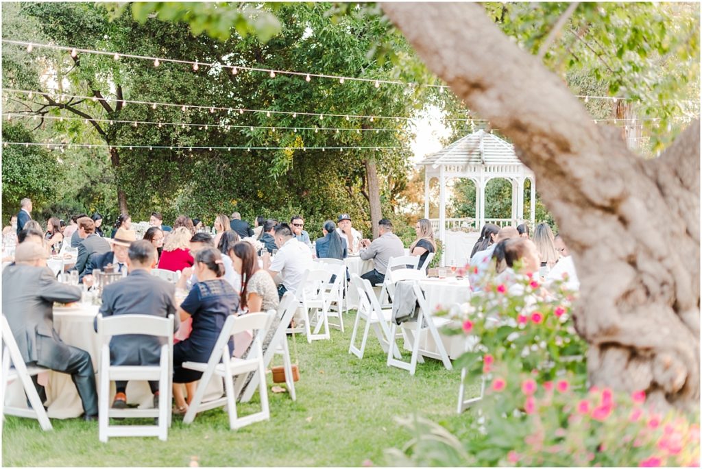 Southern California outdoor wedding reception