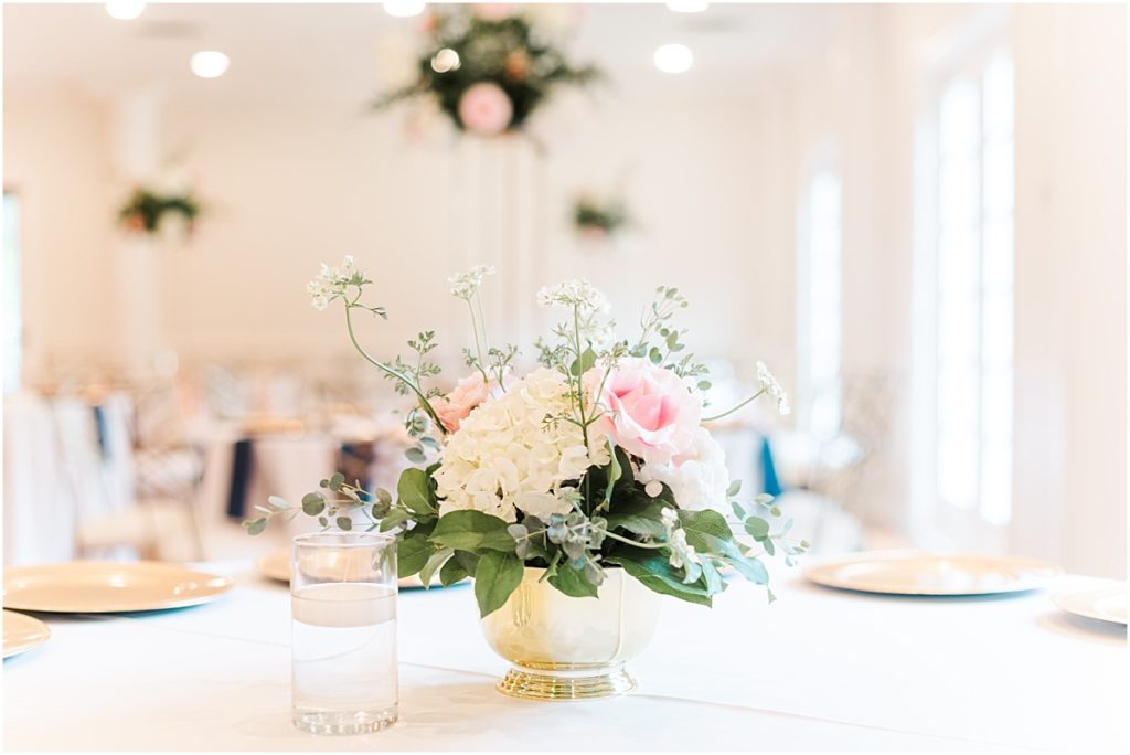 Reception floral centerpieces at The Spring Cypress