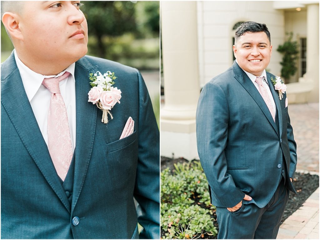 A groom on his wedding at The Springs Cypress