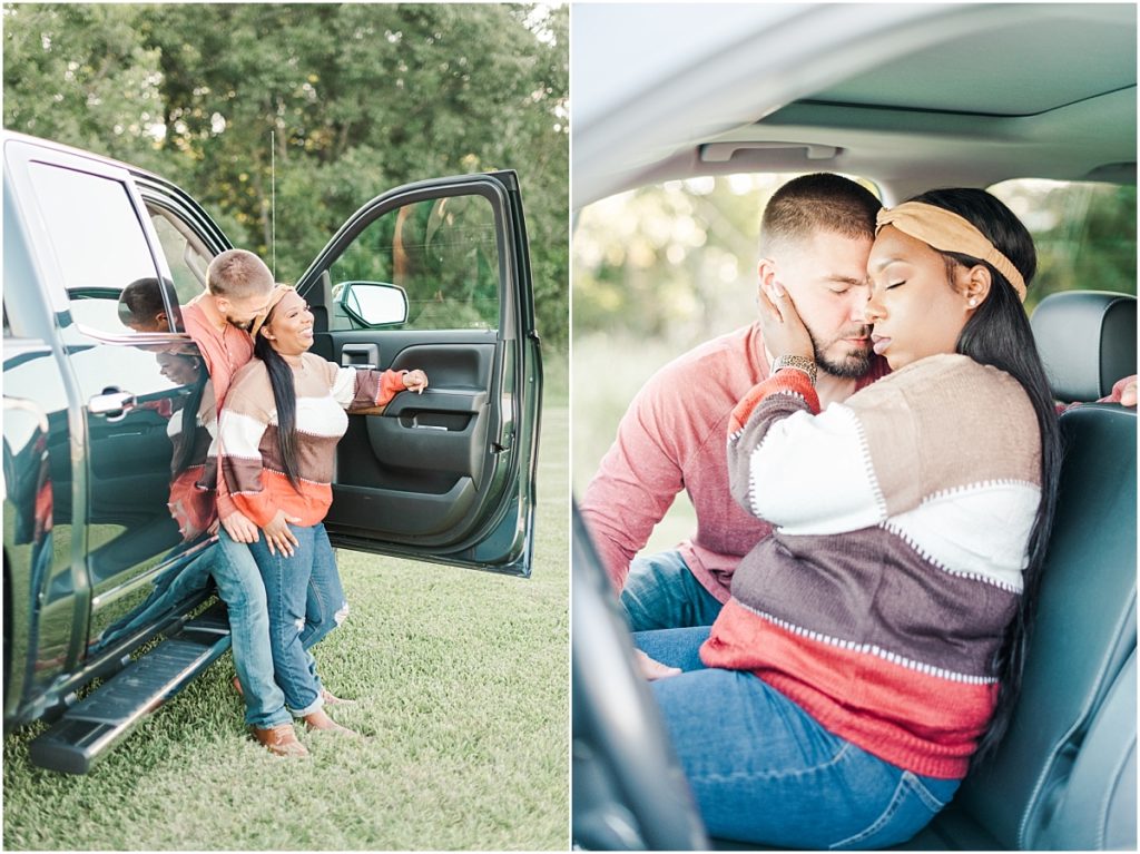 Chevy Texas truck engagement session