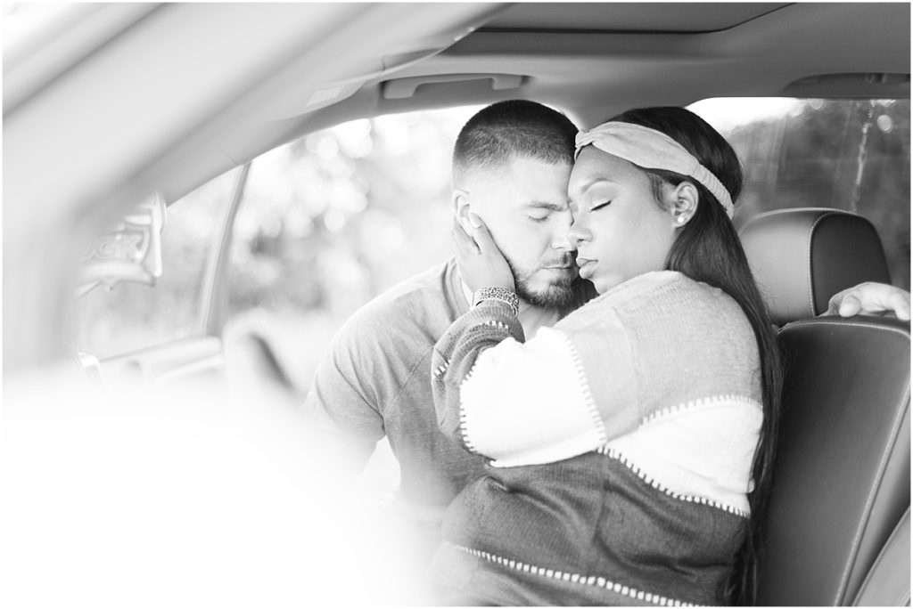 Engagement session in a truck
