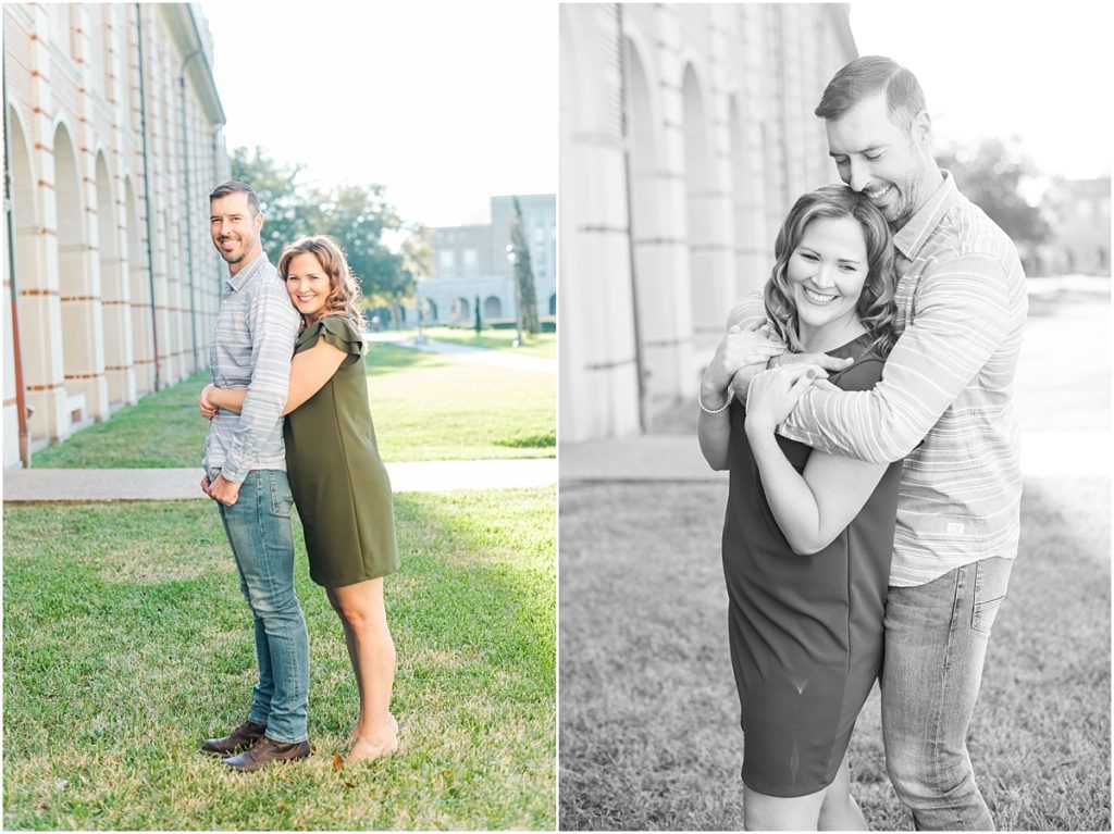 Engagement photos at Rice University