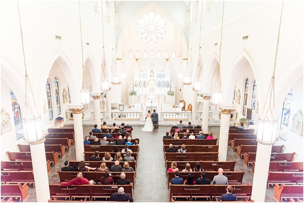 Wedding Ceremony at St. Joseph's Catholic Church in Houston