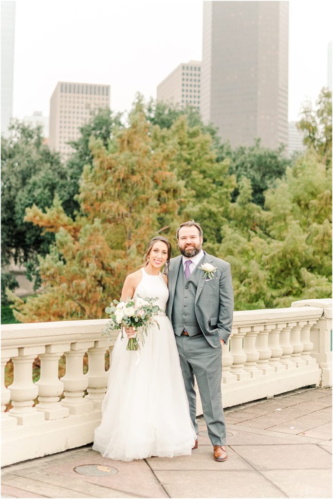 Wedding Pictures on the Sabine Bridge in Houston