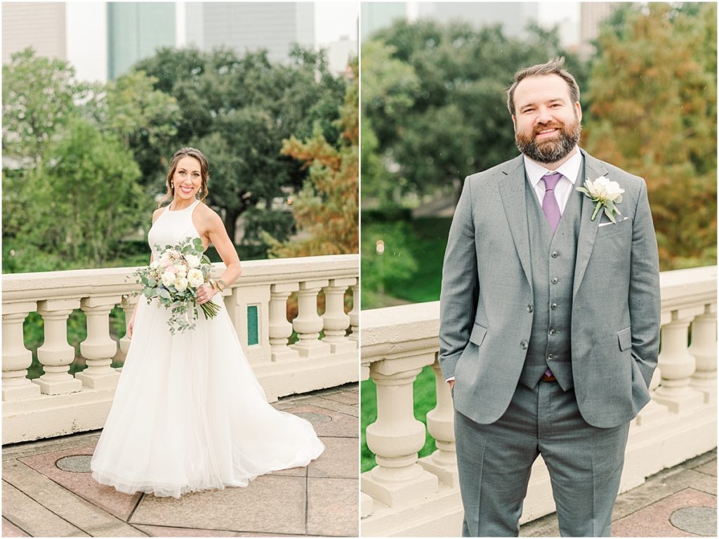 Wedding Pictures on the Sabine Bridge in Houston