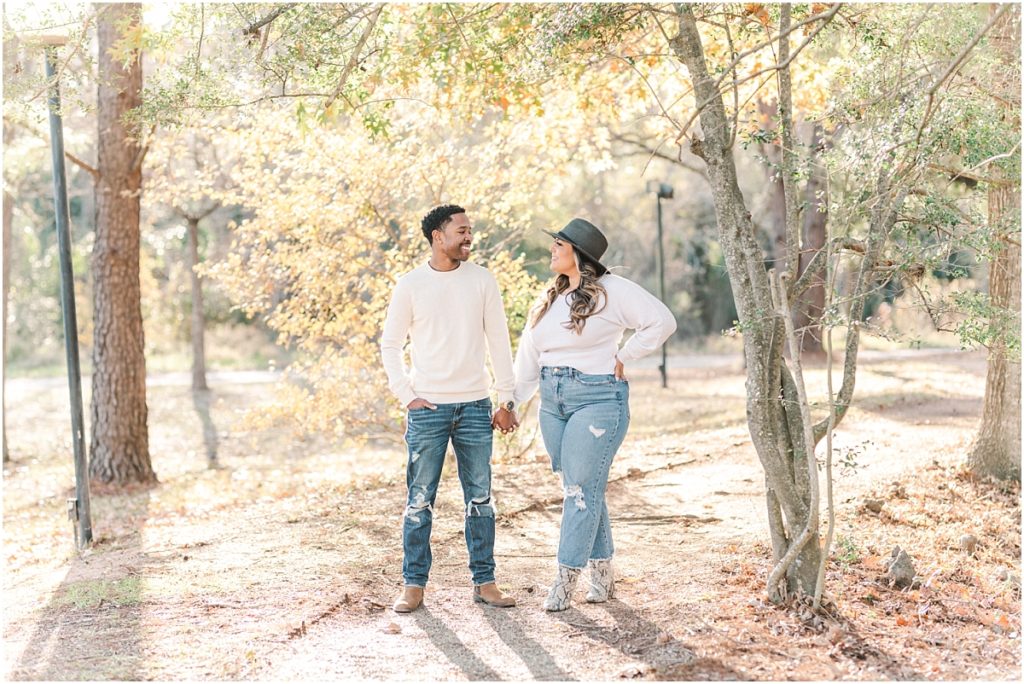 Cypress trail engagement session at Cy-Hope