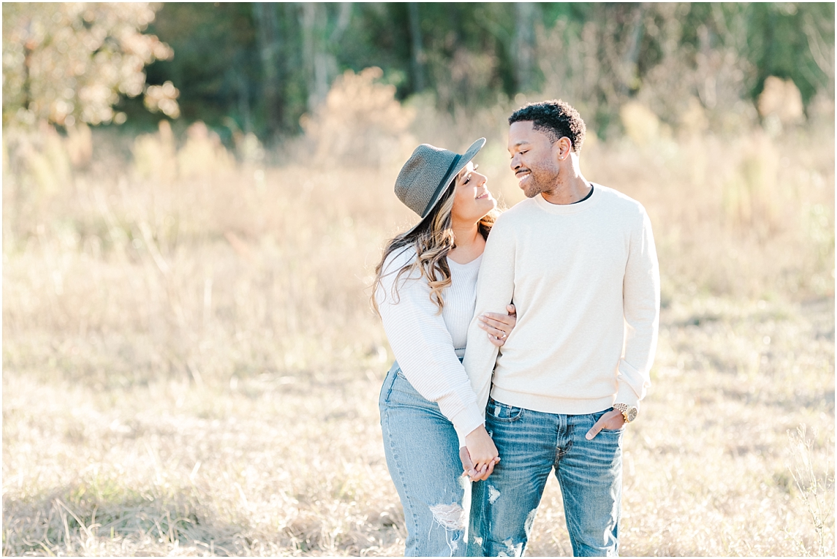 Winter engagement session in Texas