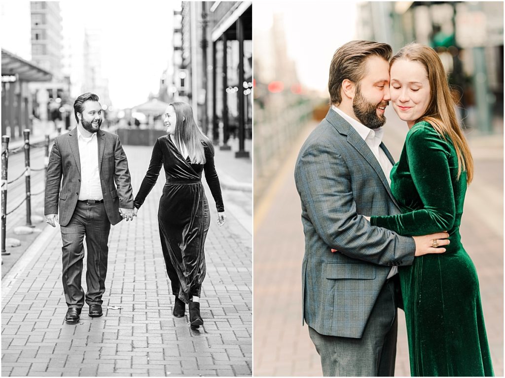 Engagement session in Downtown Houston