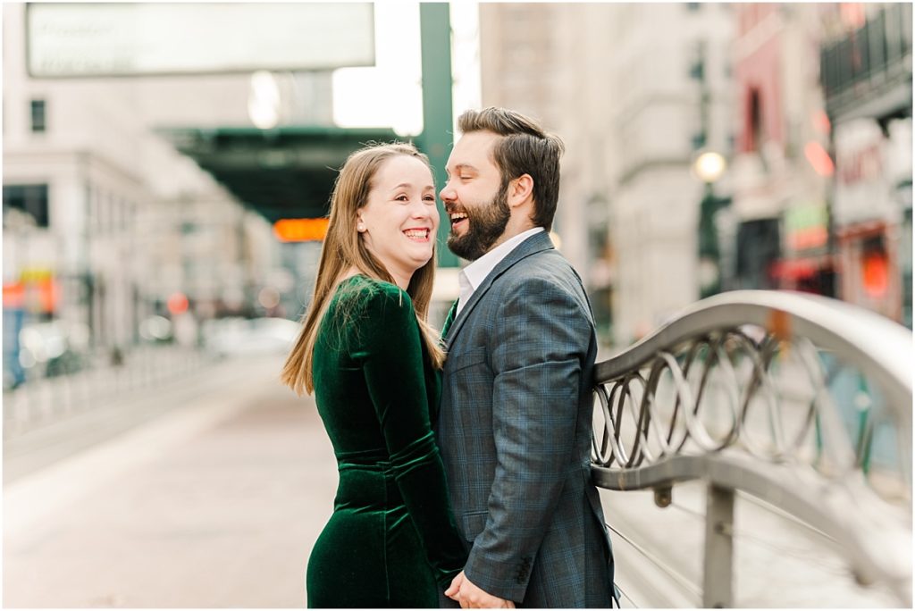 Downtown Houston Engagement Session on Main Street