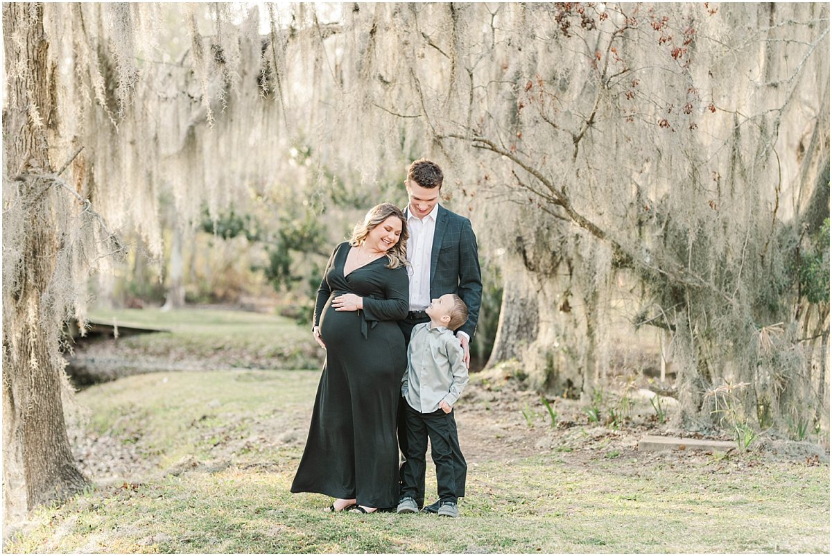 Houston Family Session with Spanish Moss