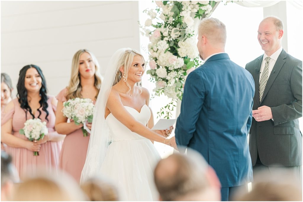Wedding Ceremony in the chapel at the Farmhouse