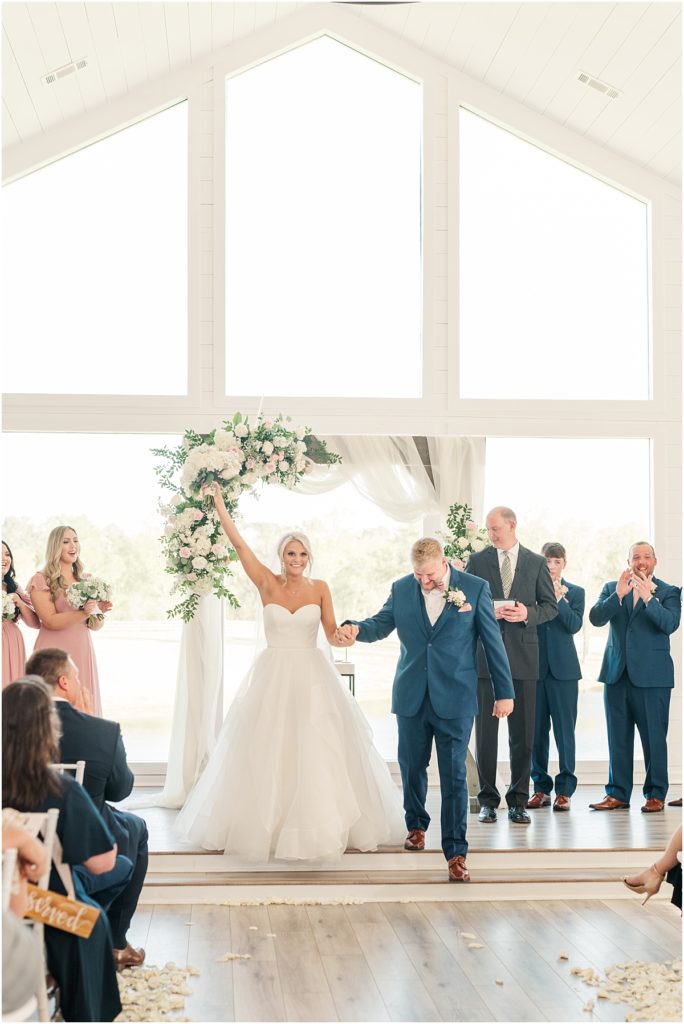 Wedding Ceremony in the chapel at the Farmhouse