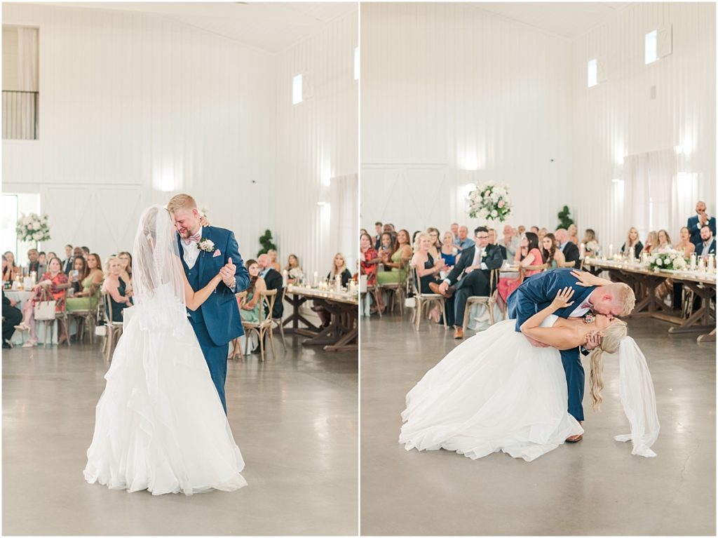 First Dance at reception at The Farmhouse