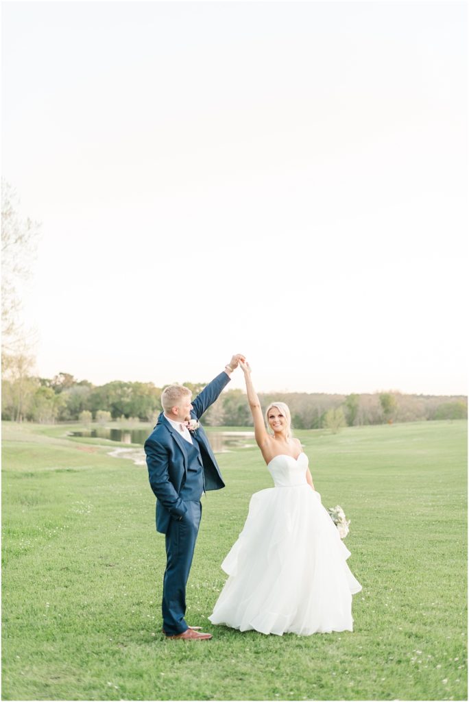 Bride and groom portraits at The Farmhouse